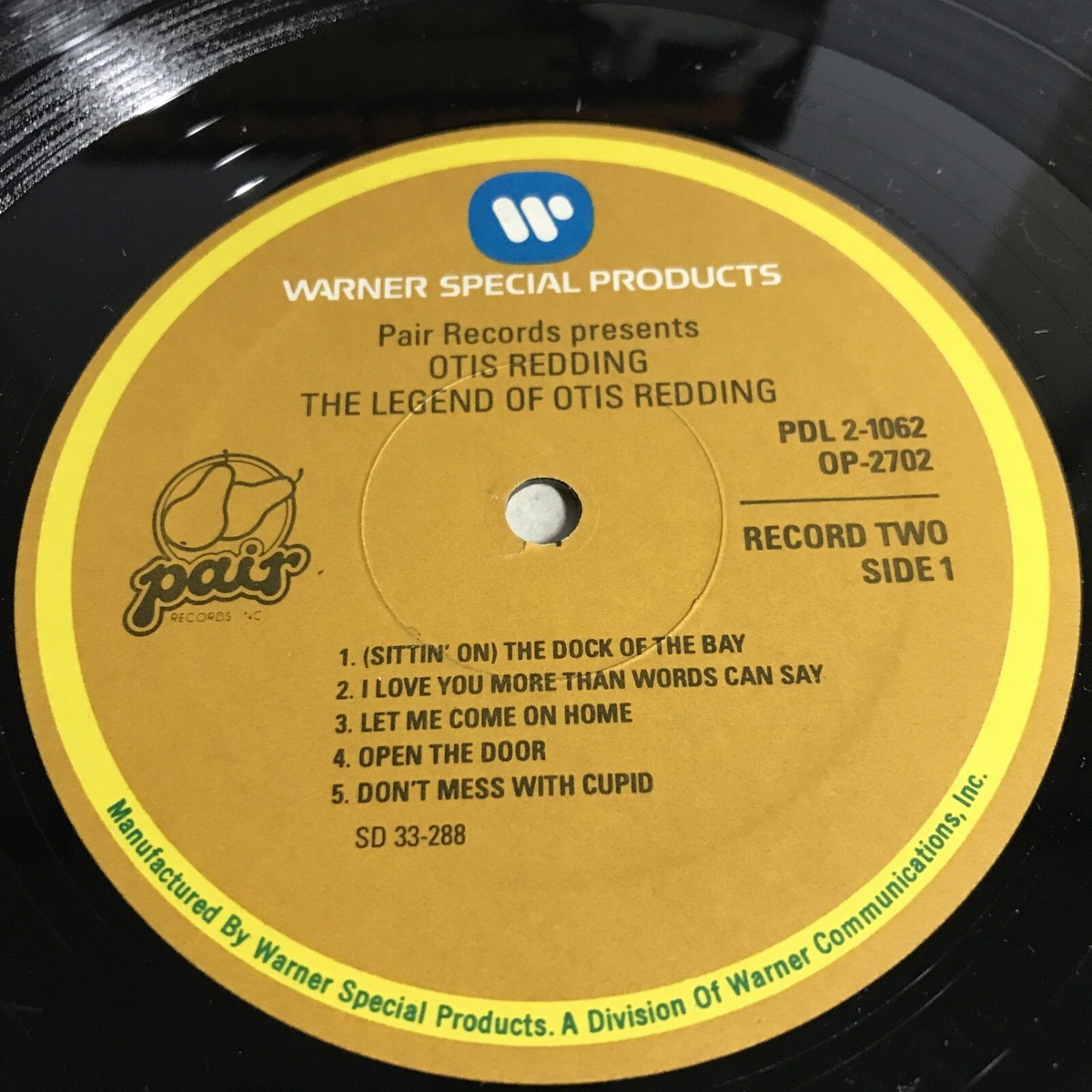 Otis Redding/The Legend Of Otis Redding Pair Record PDL 2 1062 LP