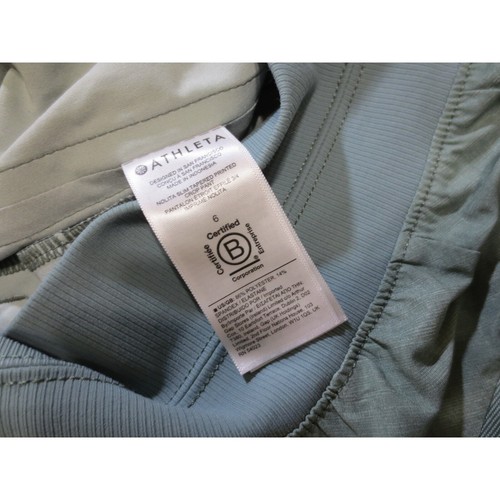 Pantalone donna Athleta 6 verde joggers tasca con cerniera - Foto 4 di 7