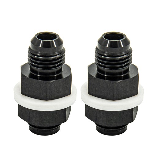 2Pcs 6AN 8AN 10AN Male Flare Fuel Cell Bulkhead Fittings With Teflon