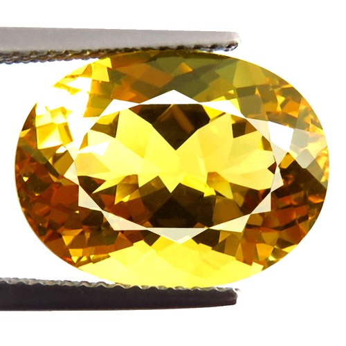 9.50ct NATURAL 5A+YELLOW BERYL AQUAMARINE AWESOME SPARKLING FLAWLESS OVAL GEM - Picture 2 of 8