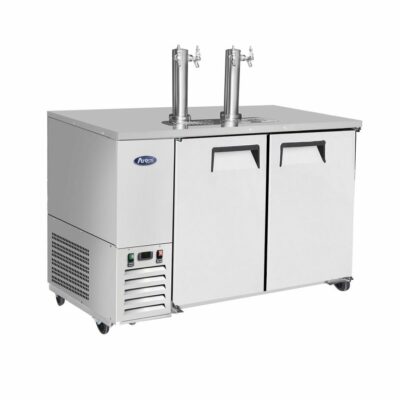 58'' Direct Draw Stainless Door 2 Keg Draft Beer Kegerator Cooler  ATOSA MKC58GR