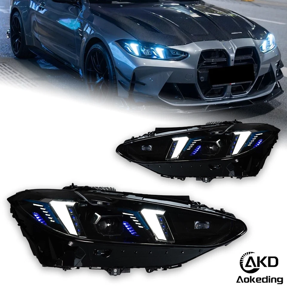 Conjunto de faros LED láser DRL matriz para BMW M3 M4 G22 G82 20-2024 Foto 4 de 4