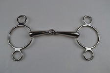 Pessoa Gebiss gebrochen aus Edelstahl mit 3 Ringe Größe 14,0 cm