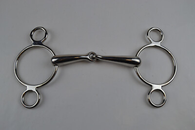 Pessoa Gebiss gebrochen aus Edelstahl mit 3 Ringe Größe 14,0 cm