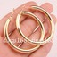 thumbnail 1 - 18K Yellow Gold Filled Round 50MM/2" Large LIGHT WEIGHT Hoop Fashion Earrings H7