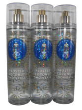 3 Bath  Body Works FROSTED COCONUT SNOWBALL Mist Fine Fragrance Free Ship