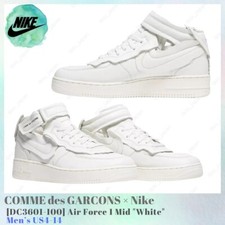 Size 9.5 - Nike Comme des Garçons x Air Force 1 Mid Triple Size 9.5 - Nike Comme des Garçons x Air Force 1 Mid Triple