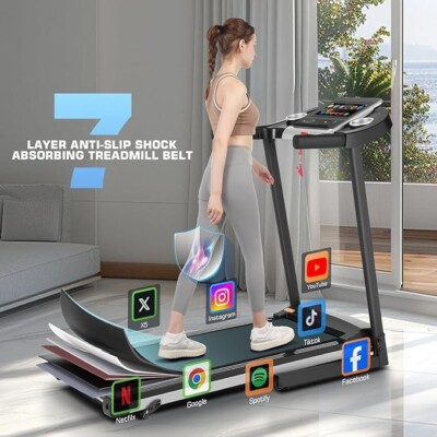 2.5/3.25HP Electric Treadmill Running Walking Machine Incline Foldable for Home~