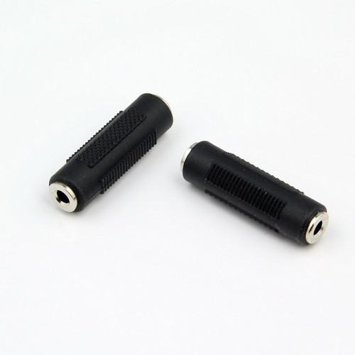 2 pcs Audio 3.5mm Stereo Jack Coupler Joiner Female Adapter Socket to Socket UK - Picture 1 of 3