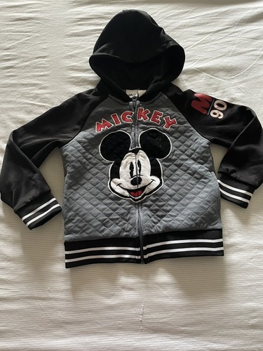 Disney Mickey Mouse Kids Long Sleeves Full Front Zipper Hoodie Size 4 - Picture 2 of 6