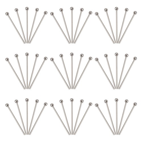200PC 304 Stainless Steel Ball Head Pins Smooth Drilled Findings Craft 21 Gauge - Picture 42 of 58