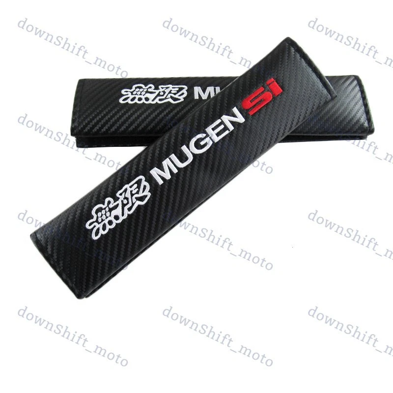 2PCS MUGEN SI Car Seat Belt Cover Pads Shoulder Cushion NEW For