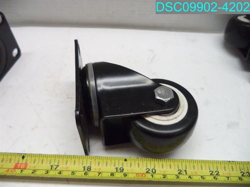 QTY=4:UNIVERSAL 3-3/4" X 2" X1-1/4" HEAVY DUTY CASTERS 2 LOCKING & 2 NON LOCKING - Picture 5 of 6