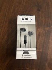Earbuds with Microphone, Phone/Computer/Tablet Compatibility 3.5mm - NEW 