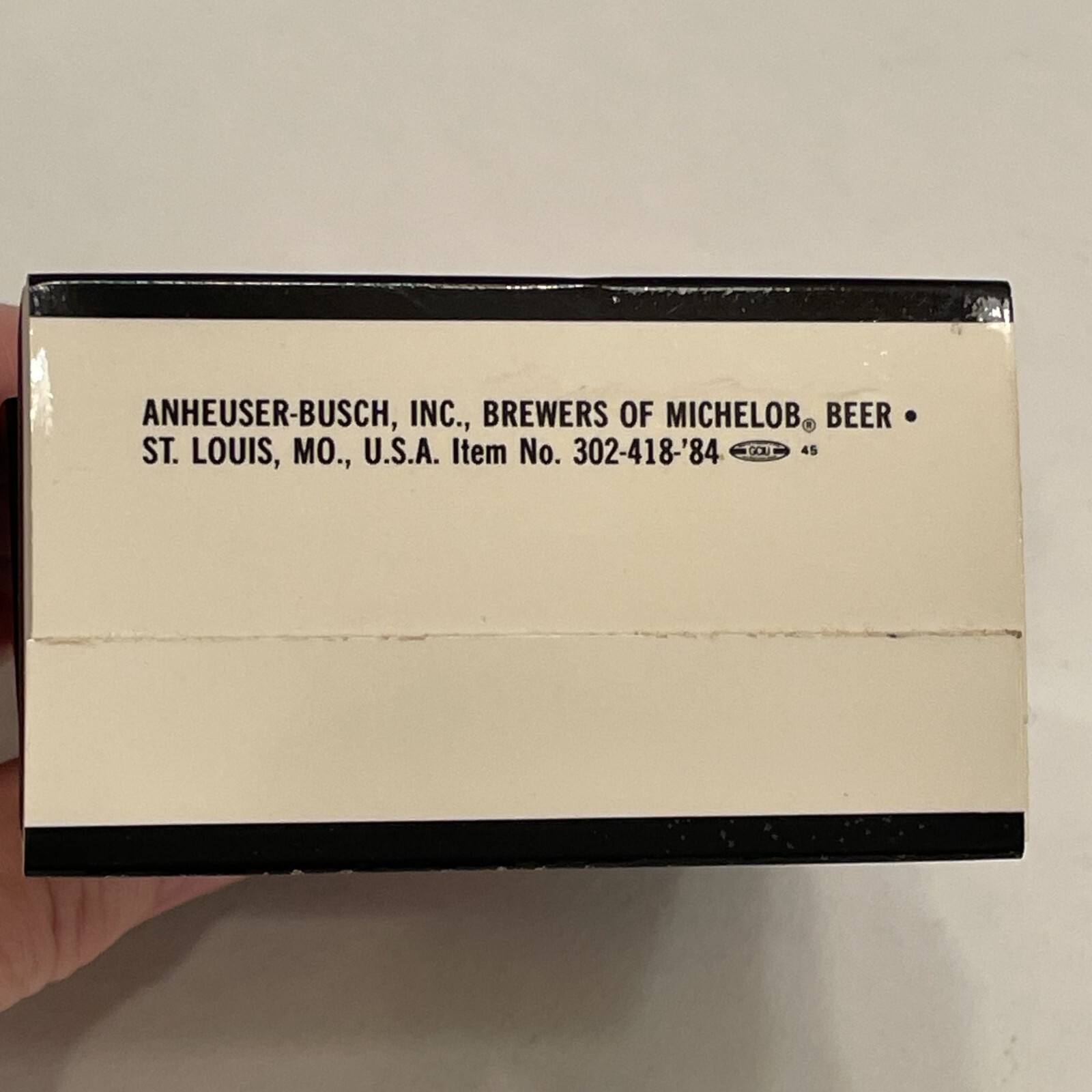 Michelob Beer Proudly Served Tabletop Bar Match Display/Match Box Advertising