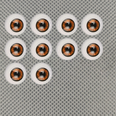 5x 22mm Brown Reborns Eyes Half Round Acrylic Eyeballs for Reborn Baby DIY Kits