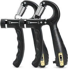 2 Pack Grip Strength Trainer, Adjustable Resistance 10-130 lbs Hand Gripper