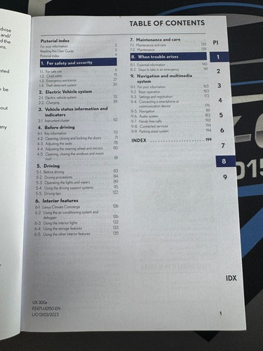 LEXUS UX 300E OWNERS PACK / HANDBOOK / MANUAL + WALLET 2021~2025!! - Bild 3 von 5