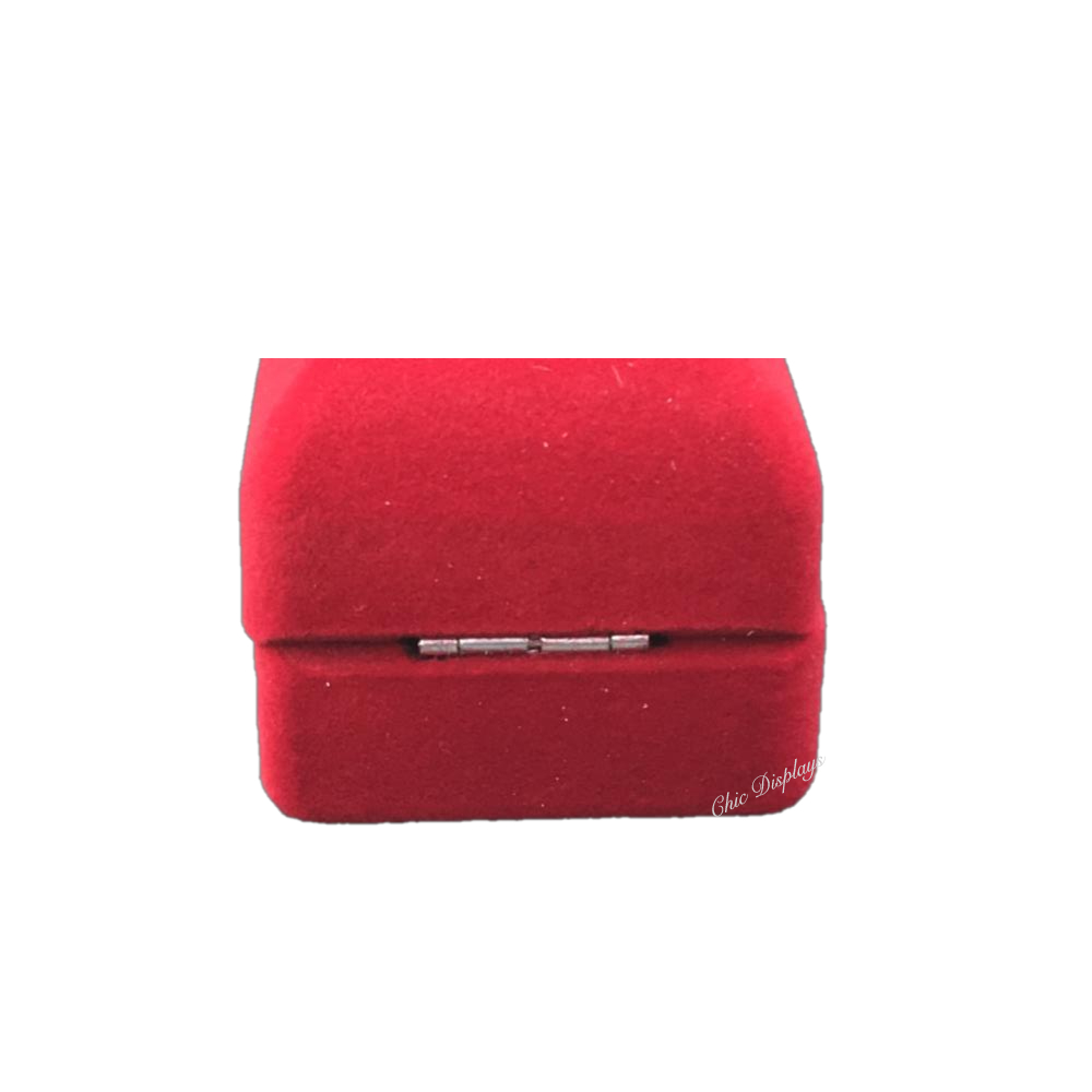 12-Piece Red Velvet Ring Gift Box Set – High Dome Luxury Jewelry Boxes (1 3/4") 3 thumbnail image