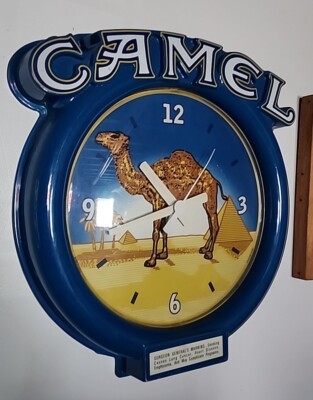 camel cigarettes clock Vintage Camel Cigarette Clock #547592 Accurate Time Ships Fast