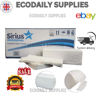 EDS 4800 Paper Hand Towels C fold tissues Multi Fold Premium Quality PACK 2 PLY