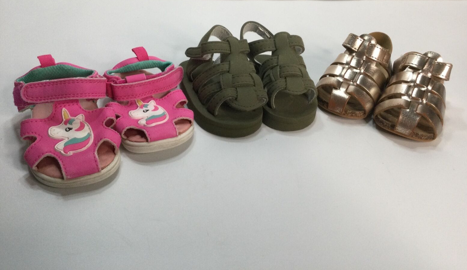Girl Sandals Carters Pink, Wonder Nation, Unbranded Sz 3, 2&frac12;