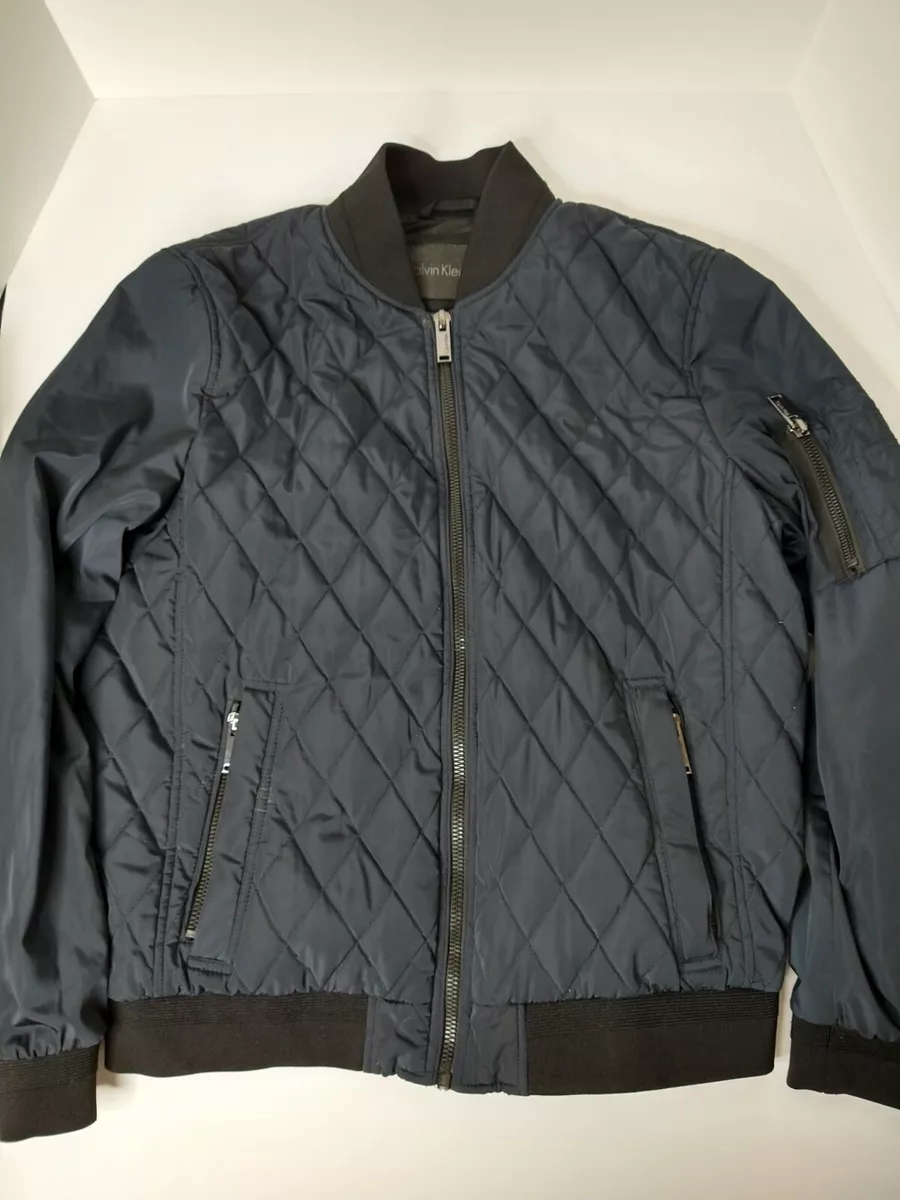 Calvin klein men's quilted overcoat discount