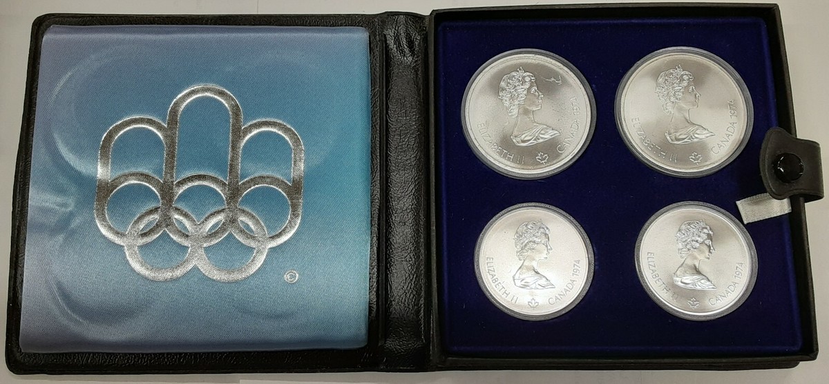 コレクション Canadian Olympic Coin 1974 Canada Montreal Olympic Games .925 Silver Four Coin Set in