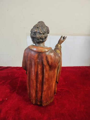 SAINT JEAN ÉVANGÉLISTE - APÔTRE. BAROQUE. BOIS POLYCHROME. ESPAGNE. XVI – XVII - Picture 2 of 7