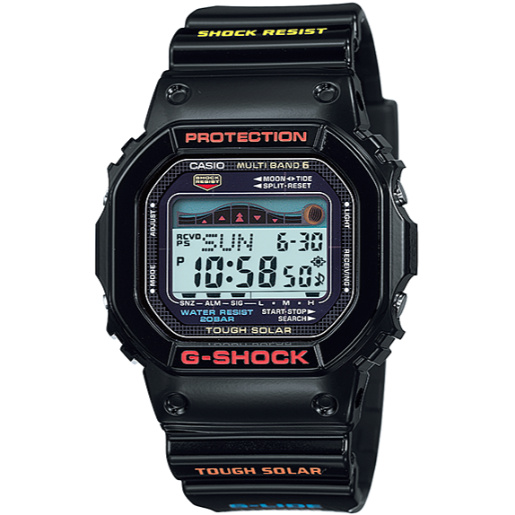 【中古】G-LIDE CASIO GLX-5600-1JF　BLACK CASIO G-SHOCK GLX-5600-1JF G-LIDE Tide & Moon Data World