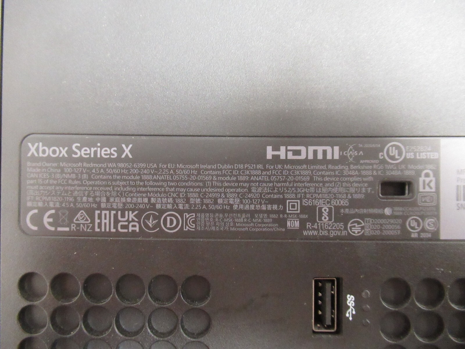 DAMAGED Microsoft XBOX SERIES X CONSOLE 1882 PARTS ONLY (RN5627) eBay