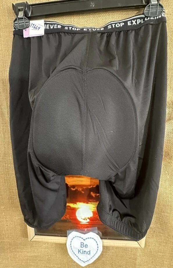 The North Face Hombre Negro Ciclismo Pantalones Cortos Acolchados 36 "No Dejes de Explorar" Foto 2 de 4