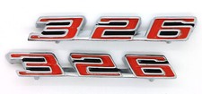NEW 326 Hood Emblem Set Red & Chrome Trim / For 1967-1969 FIREBIRD USA MADE