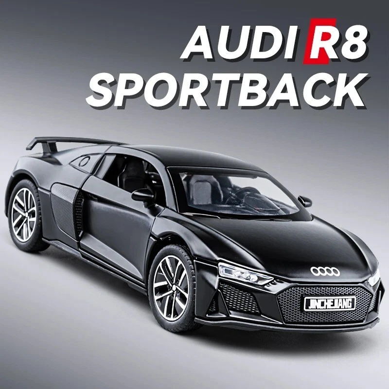 1:32 Audi R8 Supercar Model Car with Light and Sound Features
