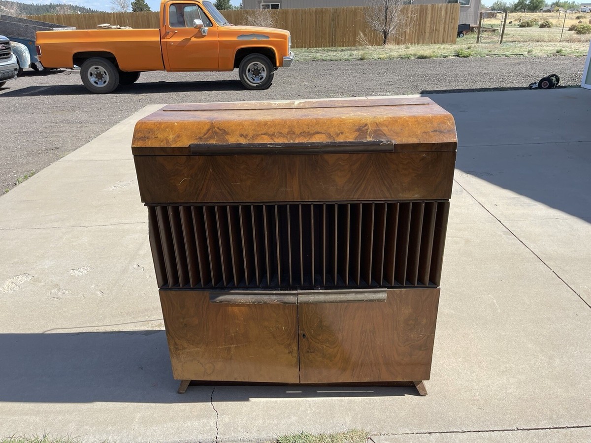 1940's Decca Decola Radiogram Cabinet Stereo Tube PX25 Amplifier