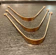 3 X Copper Ayurvedic Tongue Cleaner Scraper Oral Hygiene - UK SELLER