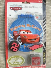 NEW 2008 DISNEY PIXAR, CARS,NOTEPAD STAMP SET NOTEPAD,2 FOAM STAMPS  PAD 