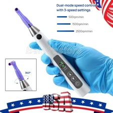 Dental Hygiene Prophy Handpiece 2 Prophy Angles Cordless 360° Rotated Swivel