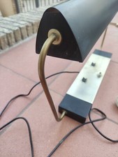 Stilux Lampada Appoggio Scrivania Anni 50 Ottone E Nero 