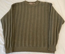 Vintage David Taylor Ribbed Knit Sweater Men's XL Army Green Made In USA