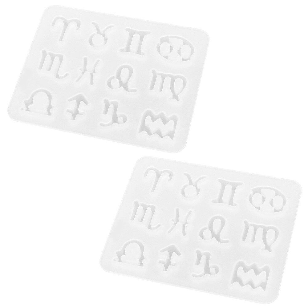 2PCS Zodiac Constellation Epoxy Resin Jewelry Molds