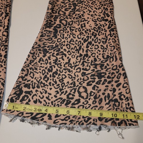 L&B Lucky & Blessed Women's Size 6 Pants wide flare Animal Print Distressed Hem - Picture 18 of 18