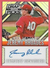 2014 Jeremy Rhoades Panini Prizm Draft Picks Rookie Auto - Los Angeles Angels