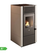 Pelletofen POLY 9,5 KW Pelletheizung mit Fernbedienung Pelletofen Pelletkamin A+