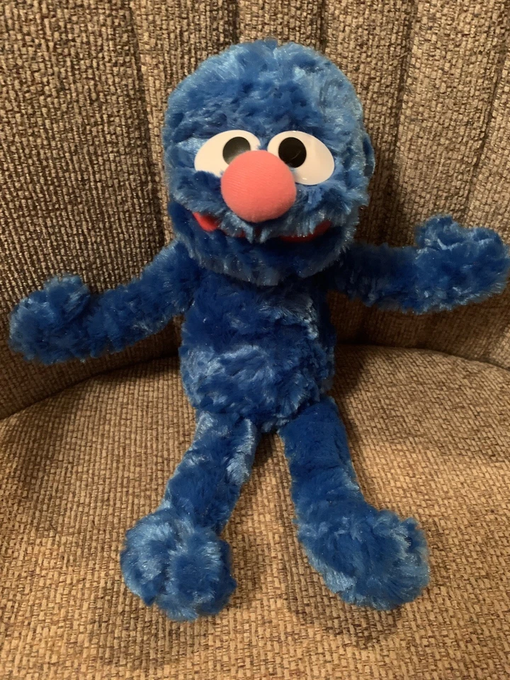 "Muñeco de peluche Sesame Street Grover Plush Gund 2009 14"" gorro de peluche raro retirado" Foto 4 de 4