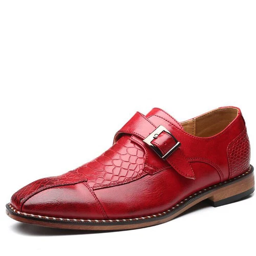 Scarpe da sposa eleganti da uomo inglesi eleganti formali fibbia punta a punta Oxford slip-on - Foto 16 di 25