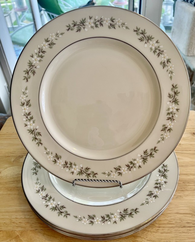 Lot of 4 Lenox Brookdale Bone China 10 1/2" Dinner Plate~1st Quality~USA