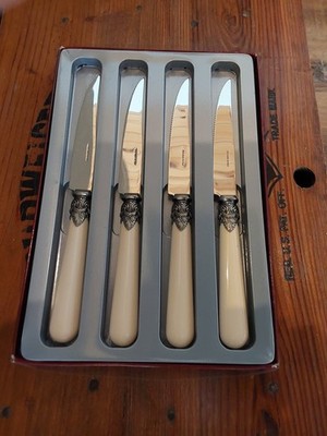 Inox Stainless Steel Steak Knife Set of 4 NOS