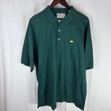 VTG Augusta National Golf Shop Masters Polo Sz XL Green 60  s Two-Ply Mercerized