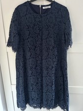 Glamorous Curve Navy Blue Lace Dress Size 16